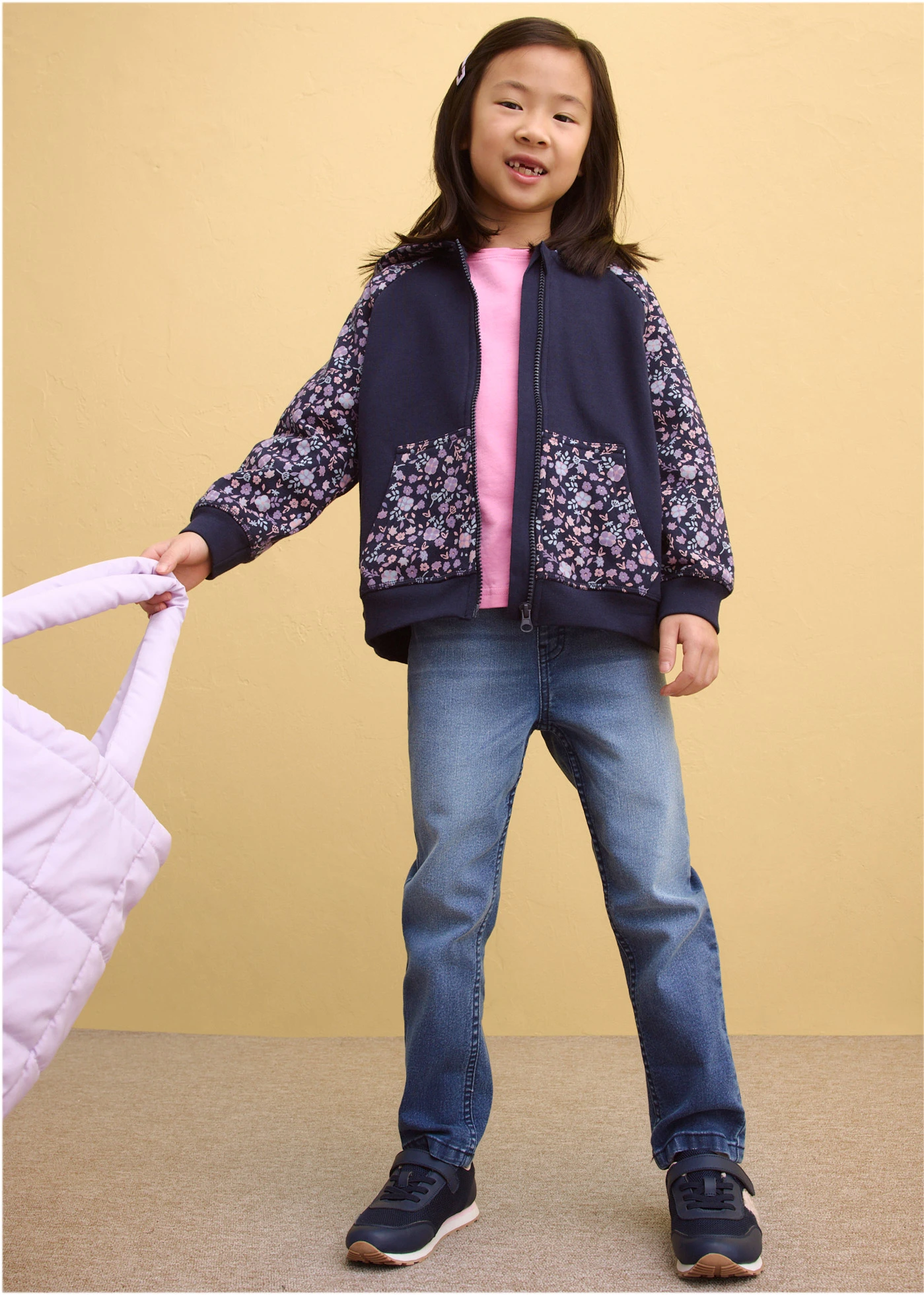 Sweat zippé à capuche 100% coton • bleu foncé • Boutique bonprix