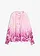 Blouse met zijde, Kleur: roze/licht orchidee gebloemd