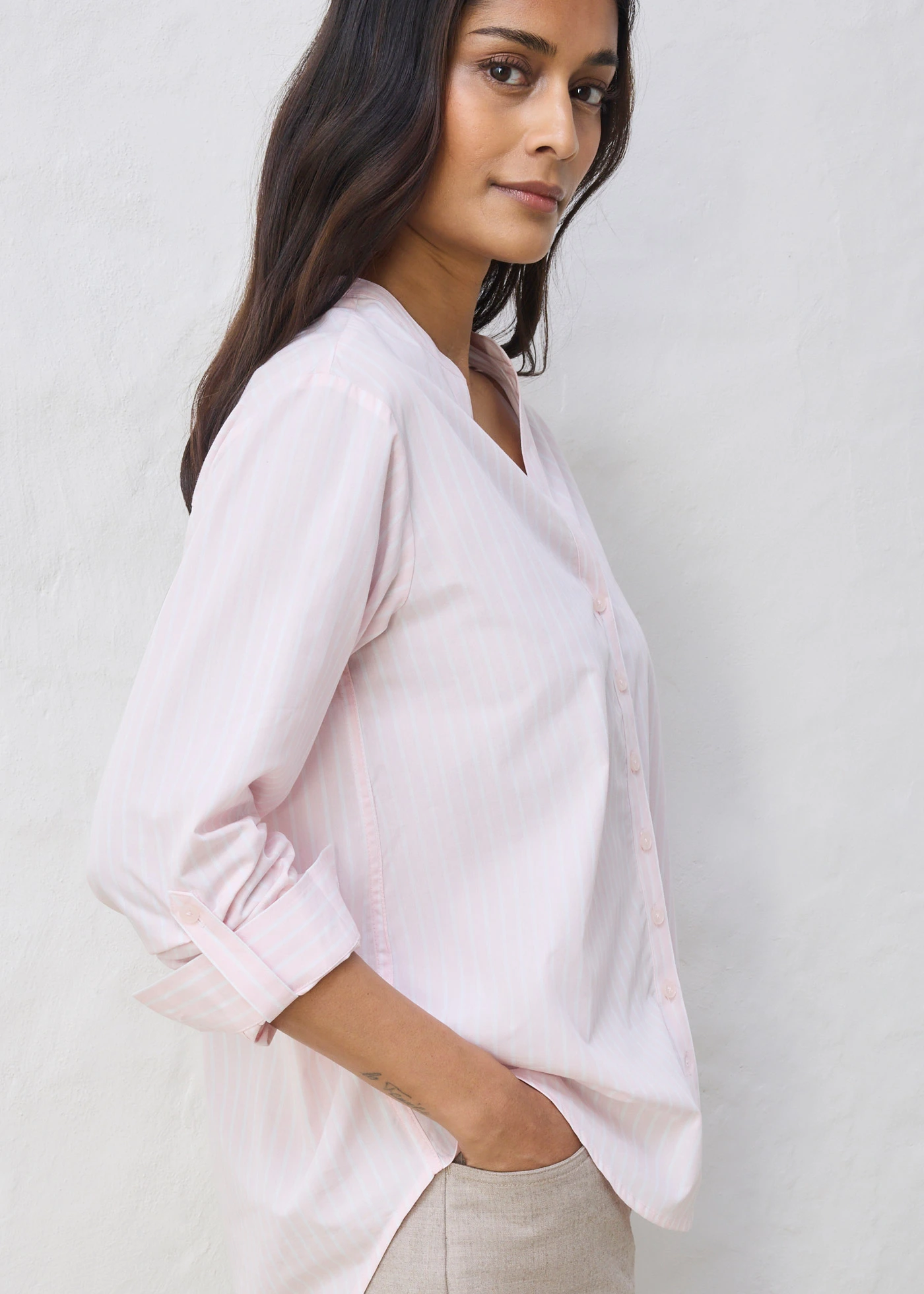 Chemisier • rose clair-blanc rayé • product-page.page-title-suffix