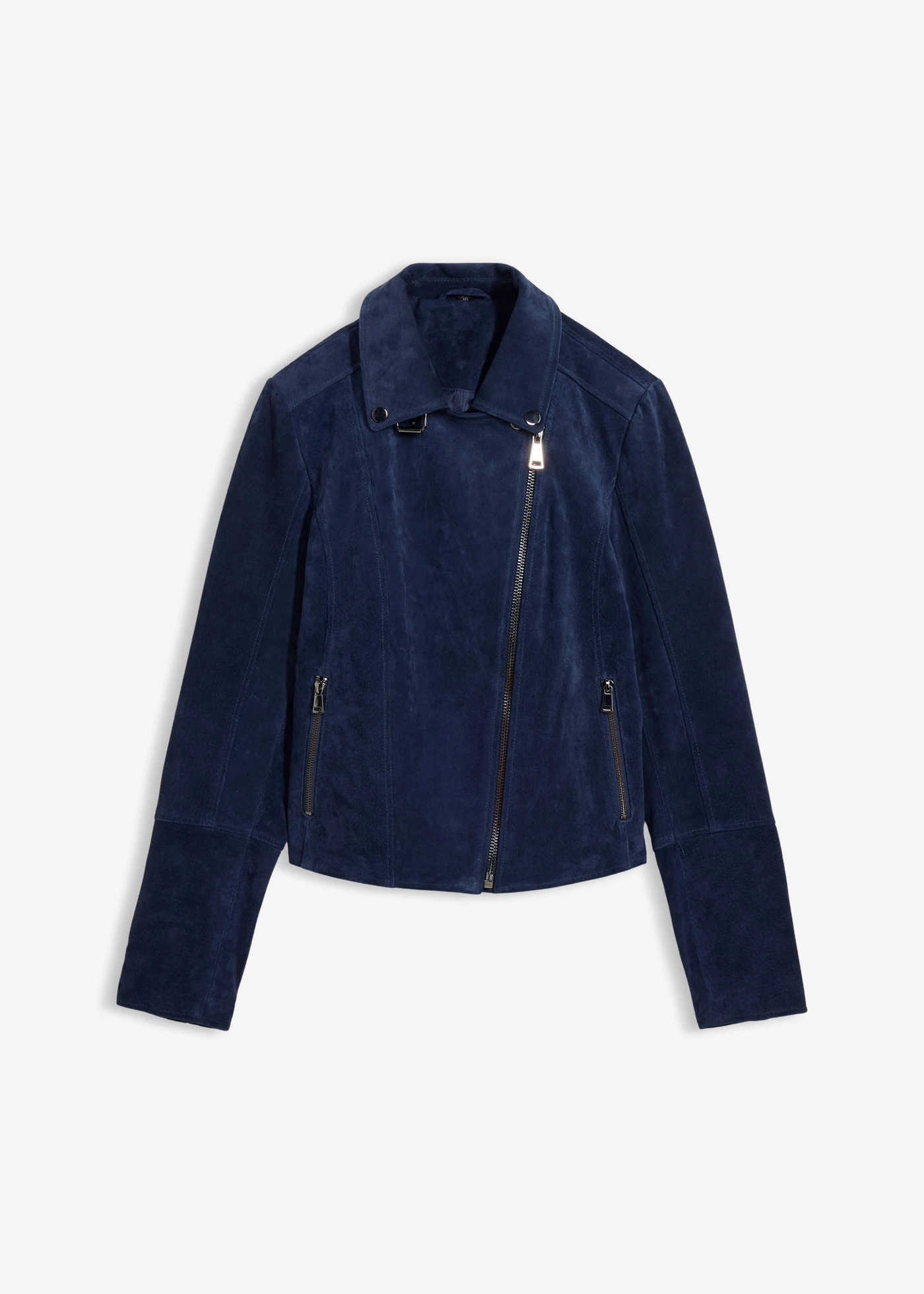 Biker-suède jas • donkerblauw • bonprix online shop