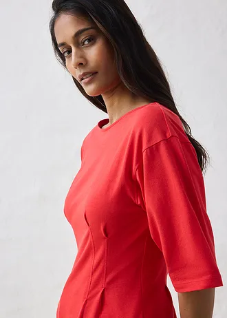 Bluză din tricot din amestec de bumbac • roșu-căpșună • magazin bonprix