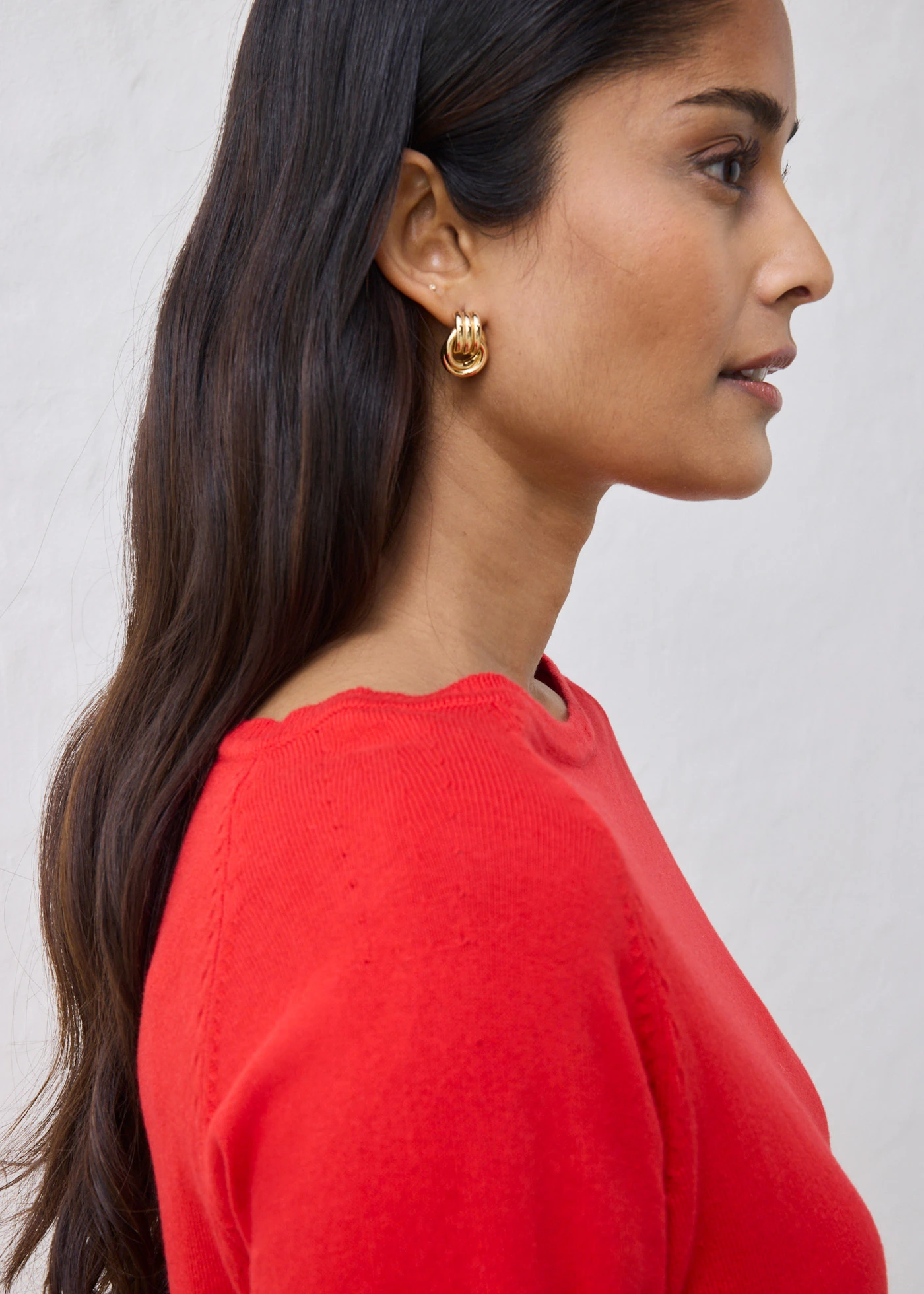 Pulover cu mătase • roșu-căpșună • magazin bonprix