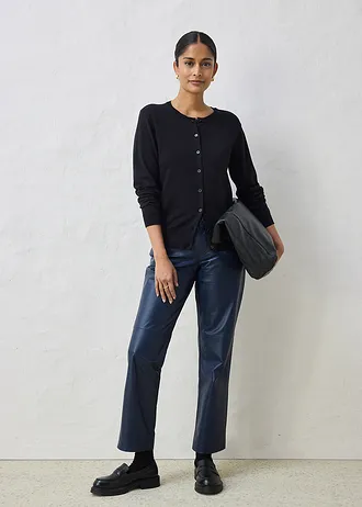 Vest met zijde • zwart • bonprix online shop