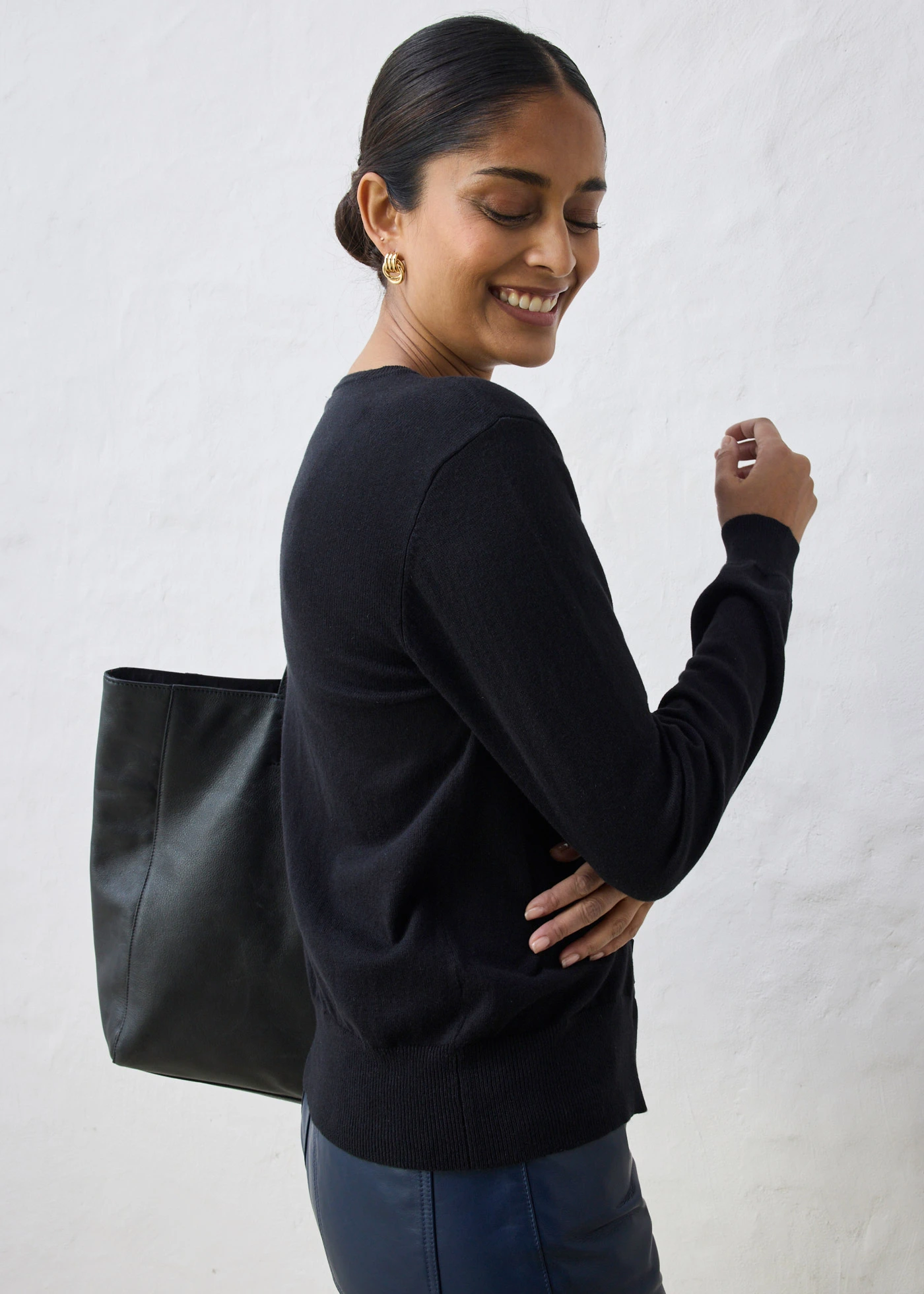 Vest met zijde • zwart • bonprix online shop