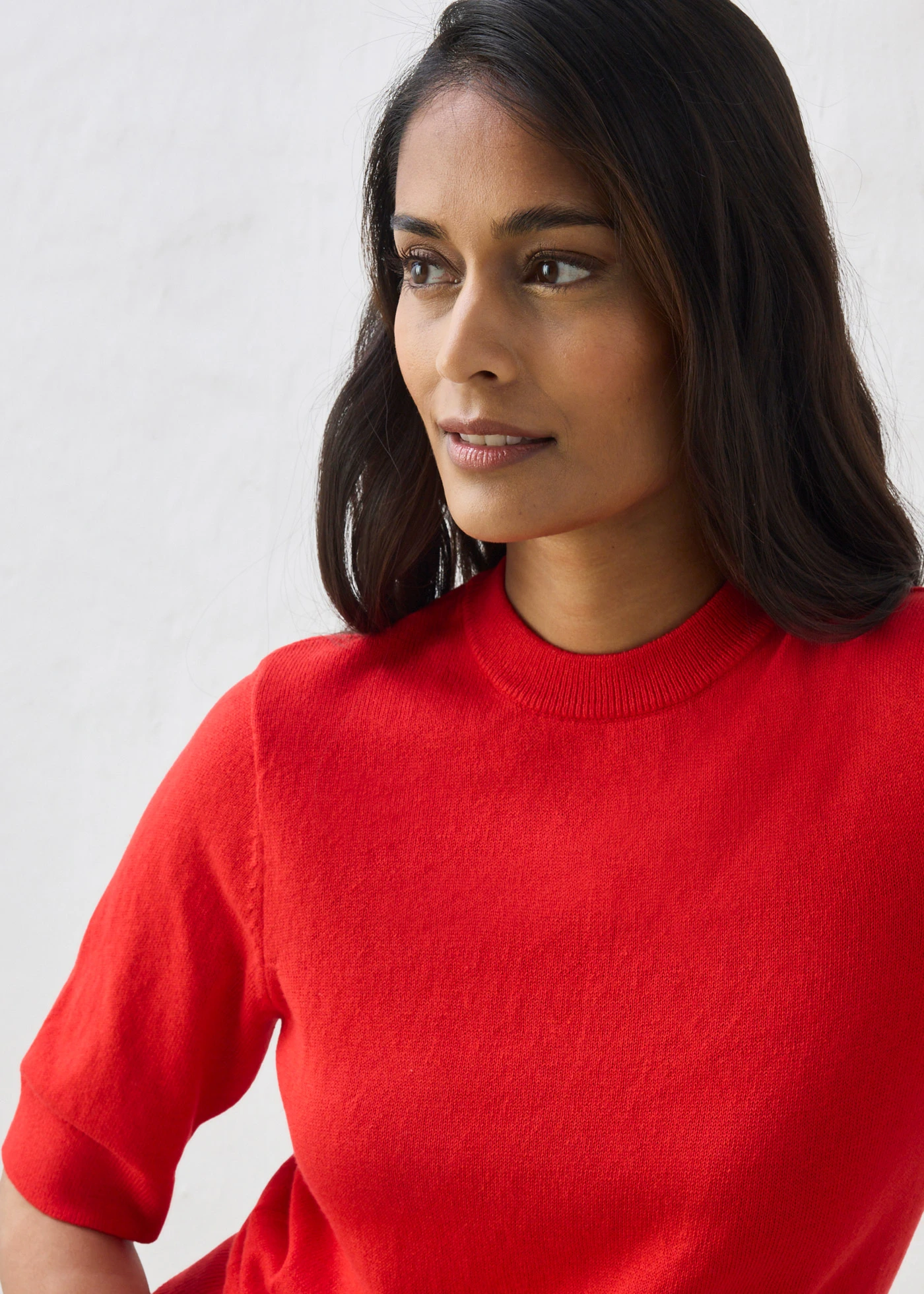 Pull coton et soie • fraise • Boutique bonprix