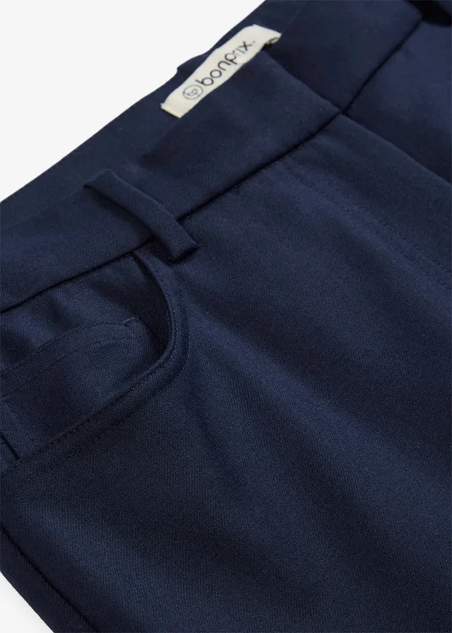 Wijde 5-pocketbroek met wol • donkerblauw • product-page.page-title-suffix