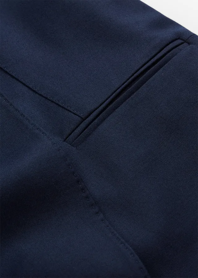 Kraagloze blazer in een zachte wolmix • donkerblauw • product-page.page-title-suffix