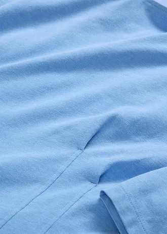 Shirt in een katoenmix • middenblauw • bonprix online shop