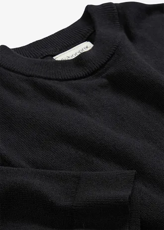 Pulover cu mătase • negru • magazin bonprix