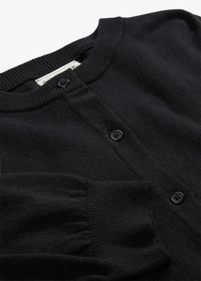 Gilet court en maille coton et soie • noir • product-page.page-title-suffix