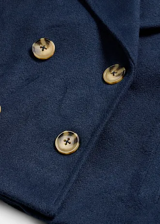 Trenčkot vo vlnenom vzhľade, oversize • tmavomodrá • obchod bonprix