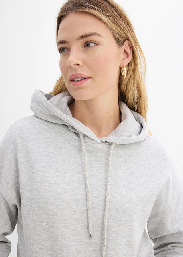 Sweat à capuche oversize • gris clair chiné • product-page.page-title-suffix