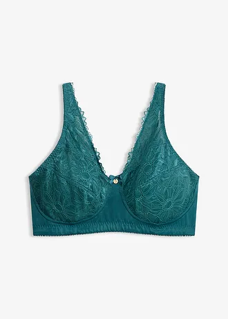 Soutien-gorge grand maintien sans armatures, bretelles rembourrées, Couleur: vert poivre