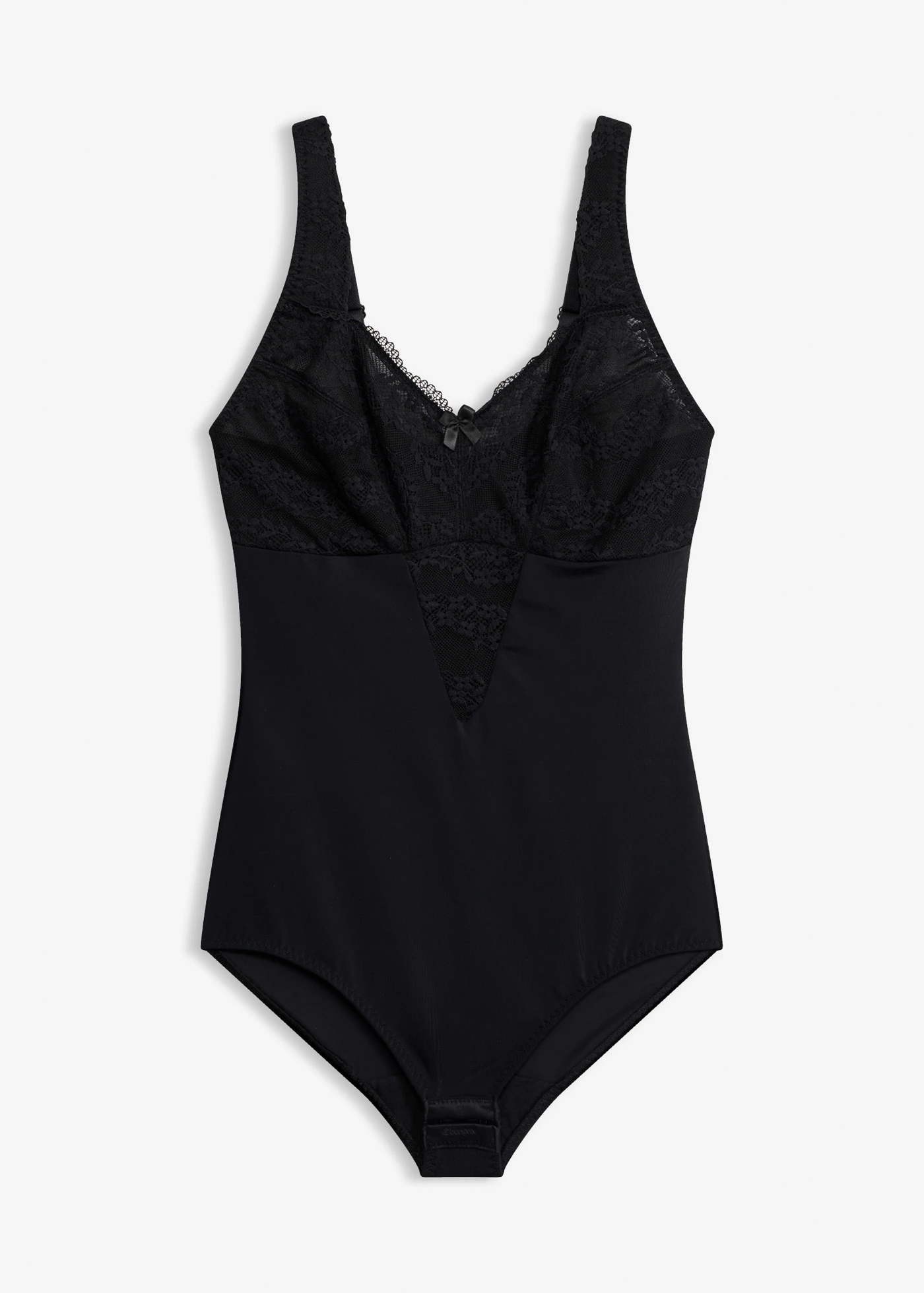 Corrigerende body zonder beugels met kant, medium corrigerend • zwart • bonprix online shop