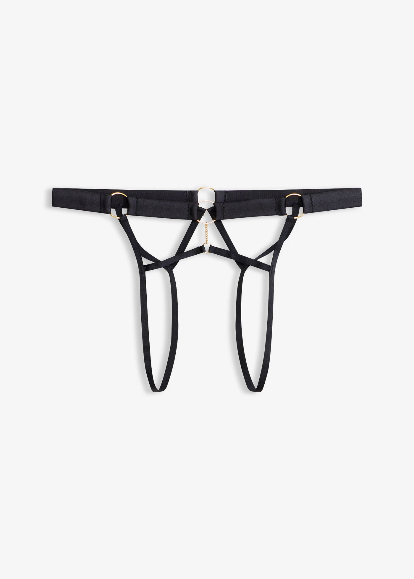 Slip tanga ouvert • noir • Boutique bonprix