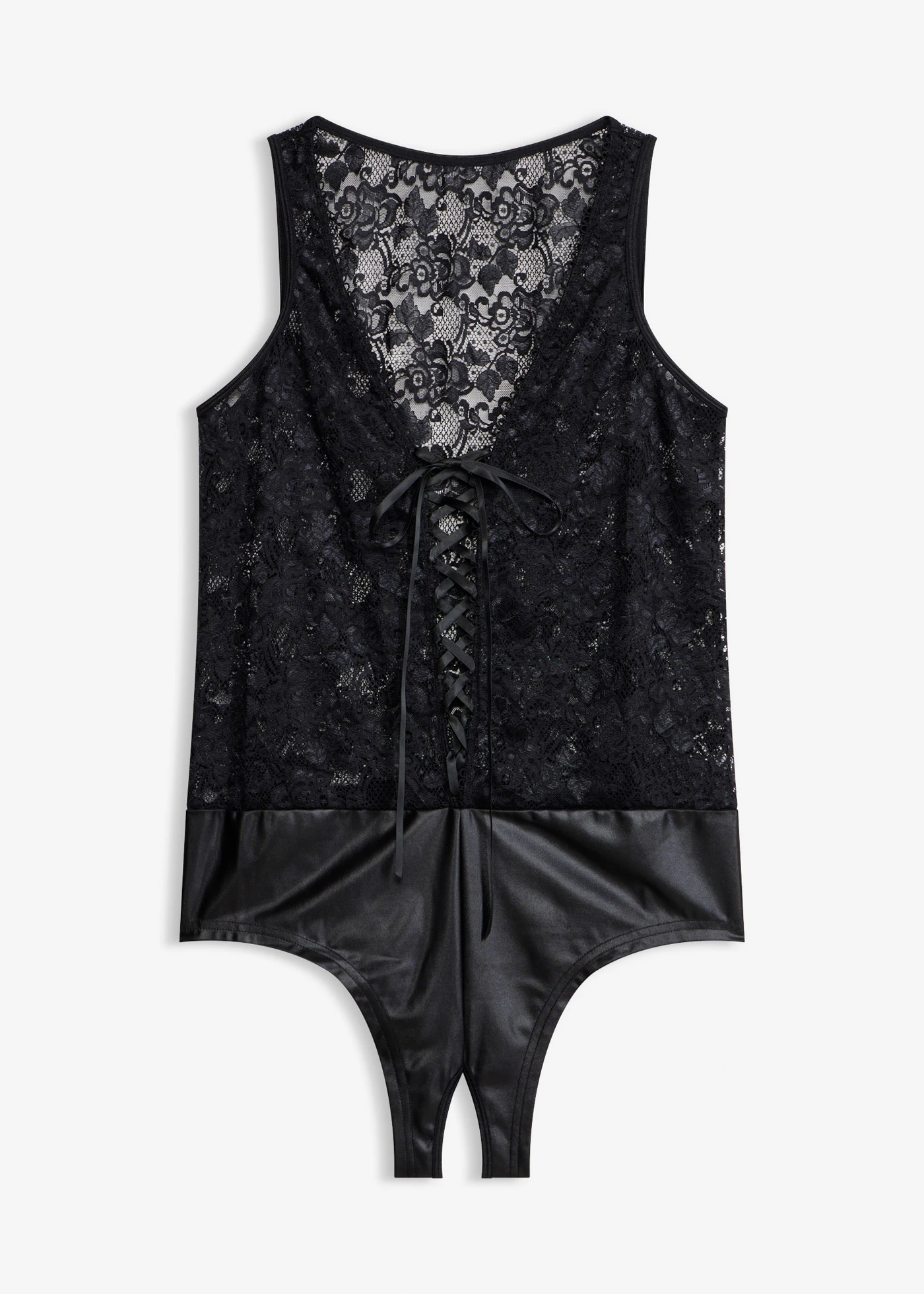 Body ouvert ve vzhledu Wetlook • černá • bonprix obchod