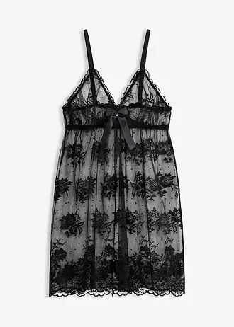 Slipdress, Kleur: zwart