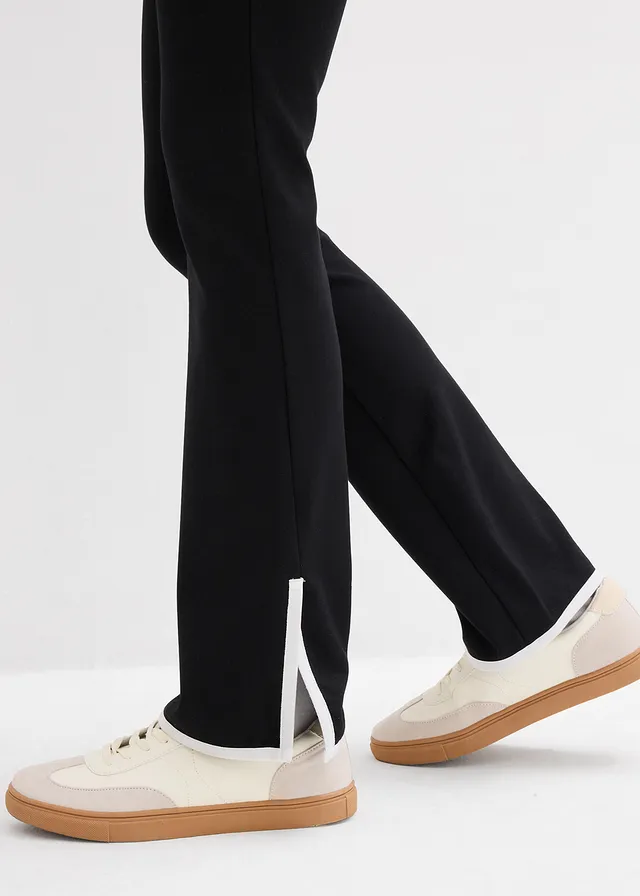 Broek met split van Punta di Roma • zwart/wolwit • product-page.page-title-suffix