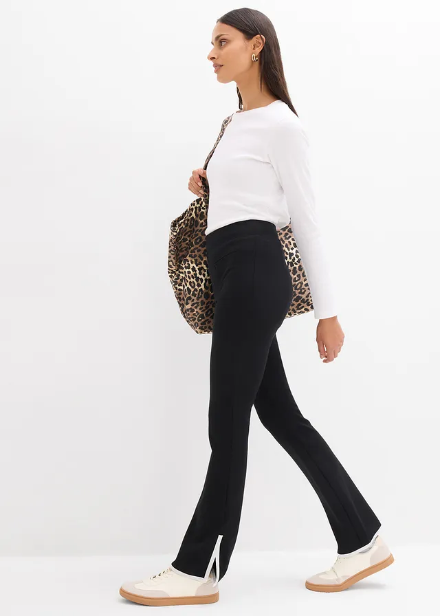 Broek met split van Punta di Roma • zwart/wolwit • product-page.page-title-suffix