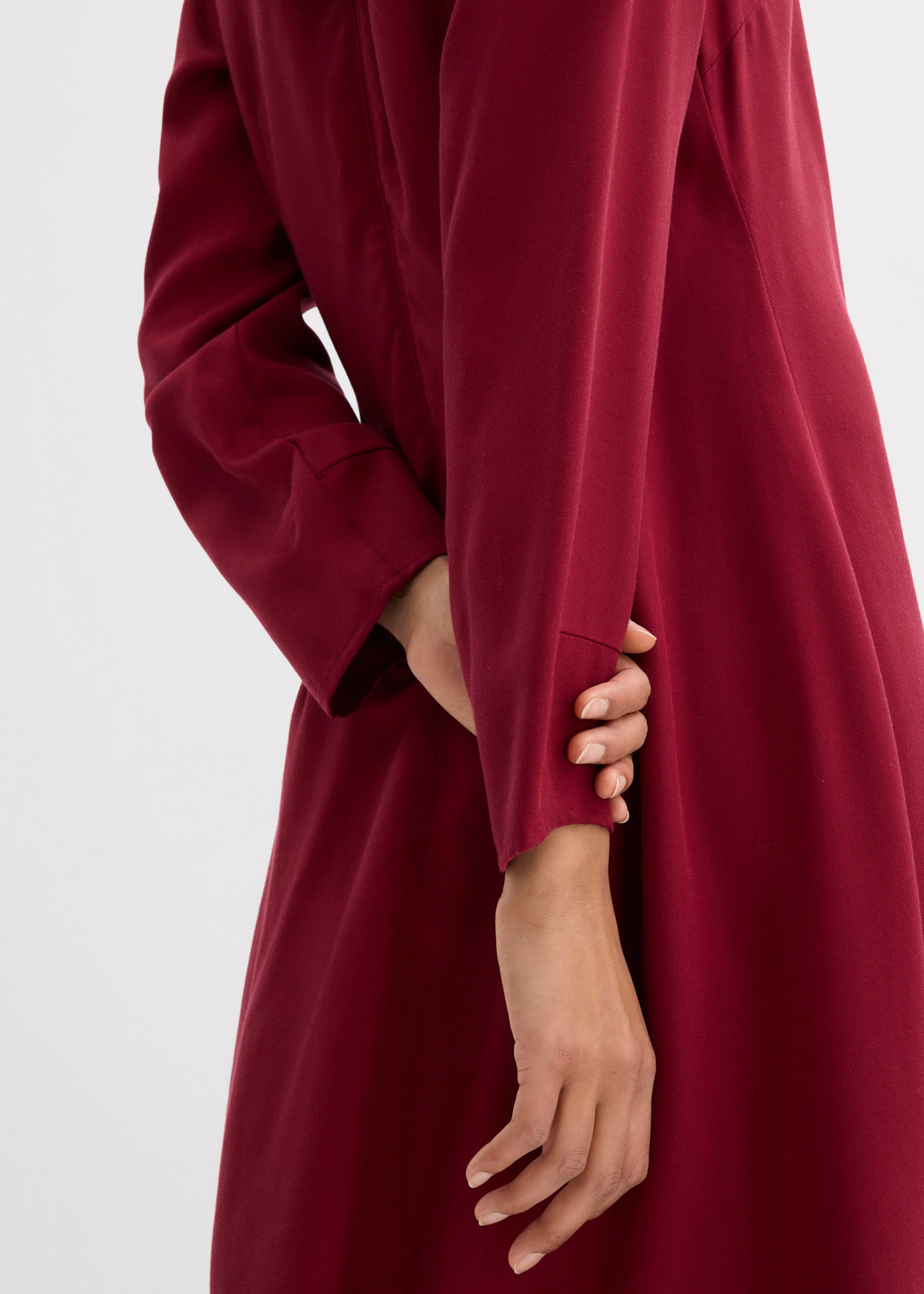 Twill jurk van soepelvallend lyocell • pruimrood • bonprix online shop