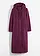 Lange jas in wollen look, maxilengte, Kleur: aubergine