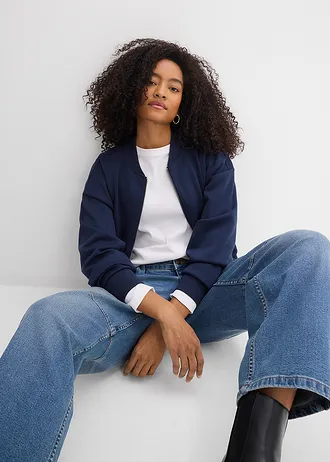 Jeansy o kroju barrel, mid waist • niebieski denim • sklep bonprix