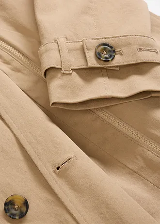 3-in-1 trenchcoat voor de zwangerschap en daarna, met draaginzetstuk • saharabeige • bonprix online shop