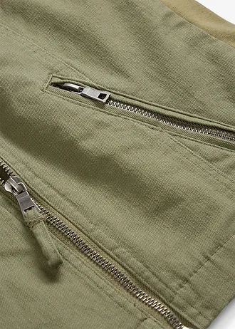 Bikerjack met stretch inzetten opzij • olijfgroen • bonprix online shop