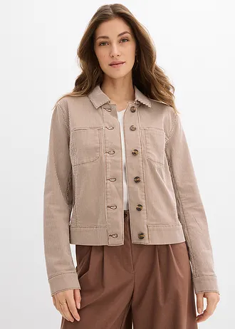 Veste mi-saison, Couleur: marron rayé