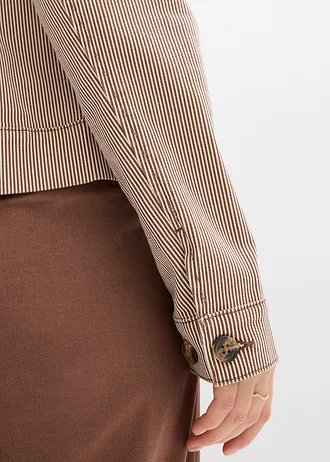Kurtka przejściowa • brązowy kasztanowy w paski • sklep bonprix