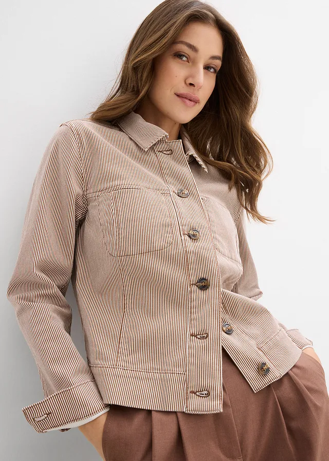 Veste mi-saison • marron rayé • product-page.page-title-suffix