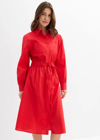 Rochie-cămașă • roșu-căpșună • magazin bonprix