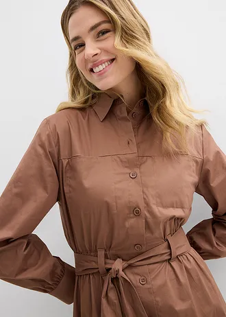 Rochie-cămașă • maro castaniu • magazin bonprix