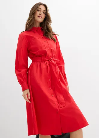 Rochie-cămașă • roșu-căpșună • magazin bonprix