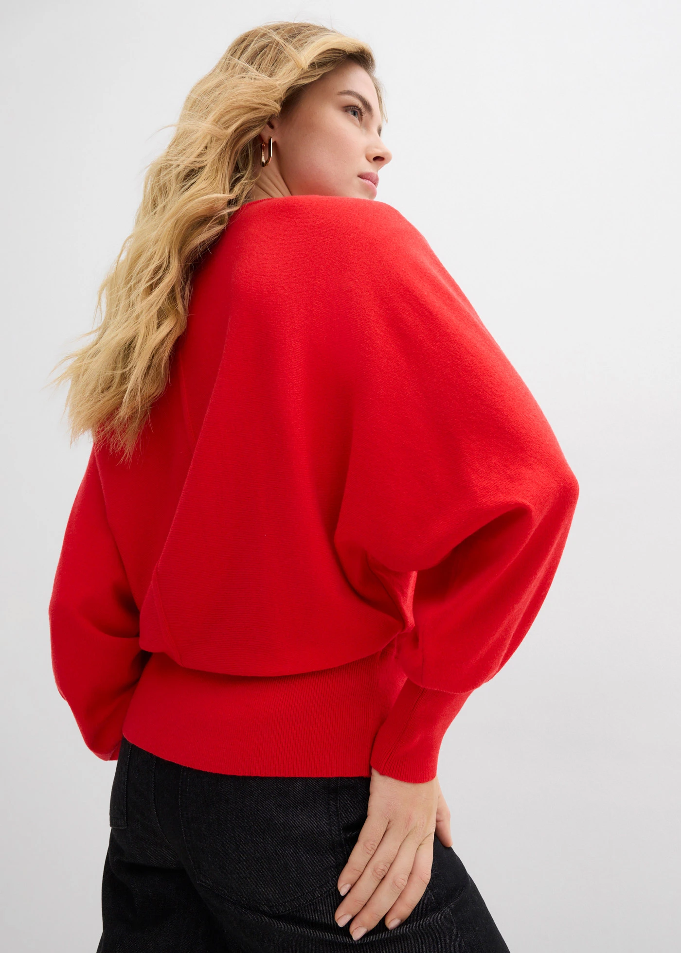 Pull à manches chauve-souris • fraise • Boutique bonprix