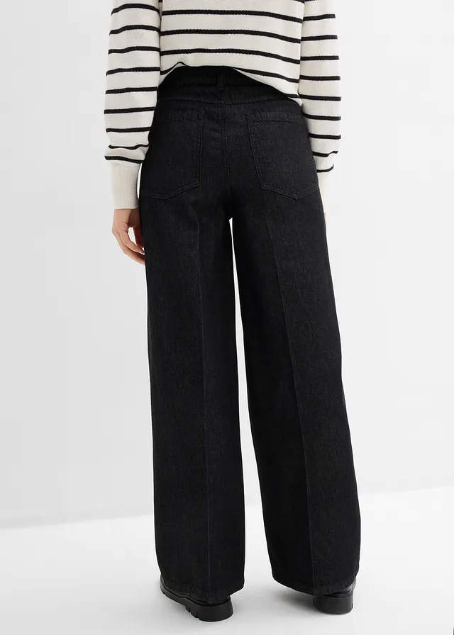 Jean large taille mi-haute • noir denim used • product-page.page-title-suffix