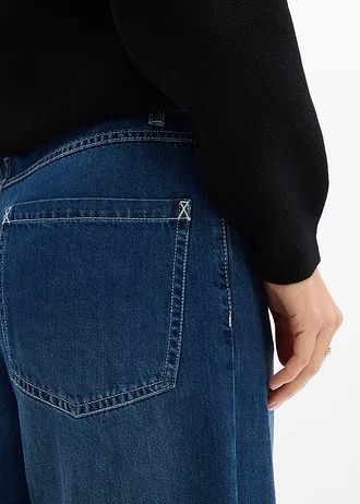 Džínsy, Wide-Leg, stredná výška pásu • modrá denim used • obchod bonprix