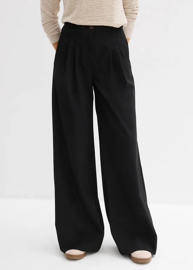 Pantalon à pinces et taille élastiquée • noir • product-page.page-title-suffix
