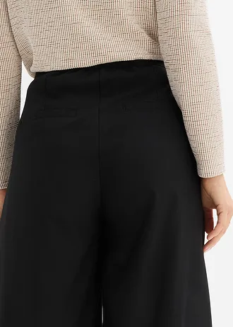 Pantaloni cu pense și talie comodă • negru • magazin bonprix