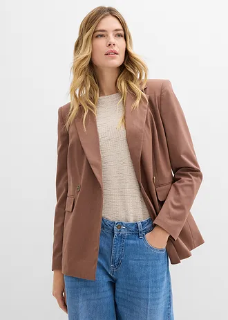 Blazer in een viscosemix • kastanjebruin • bonprix online shop