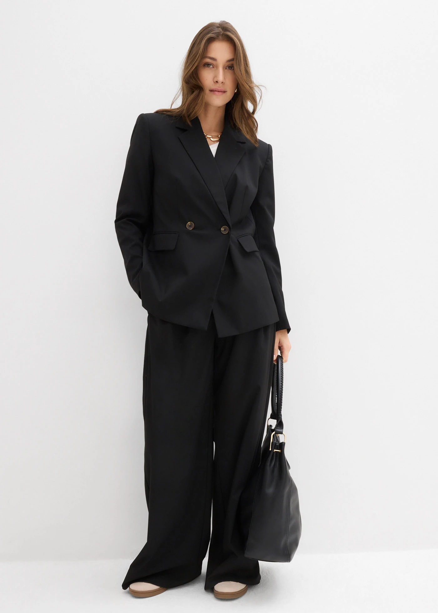 Sacou din material cu viscoză • negru • magazin bonprix