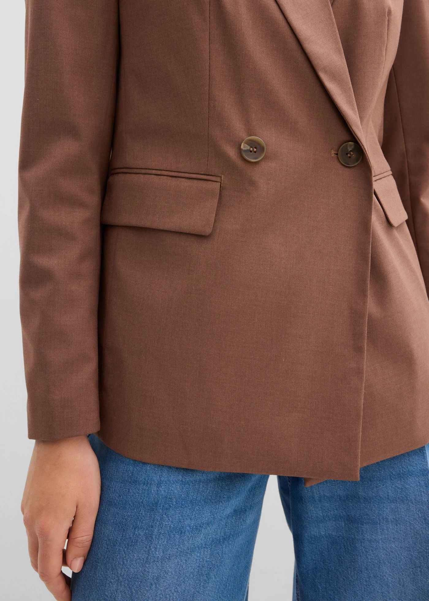 Blazer in een viscosemix • kastanjebruin • bonprix online shop