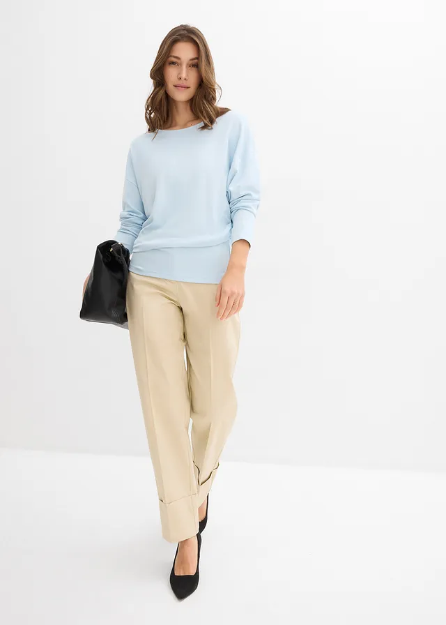 Chino met katoen poederblauw