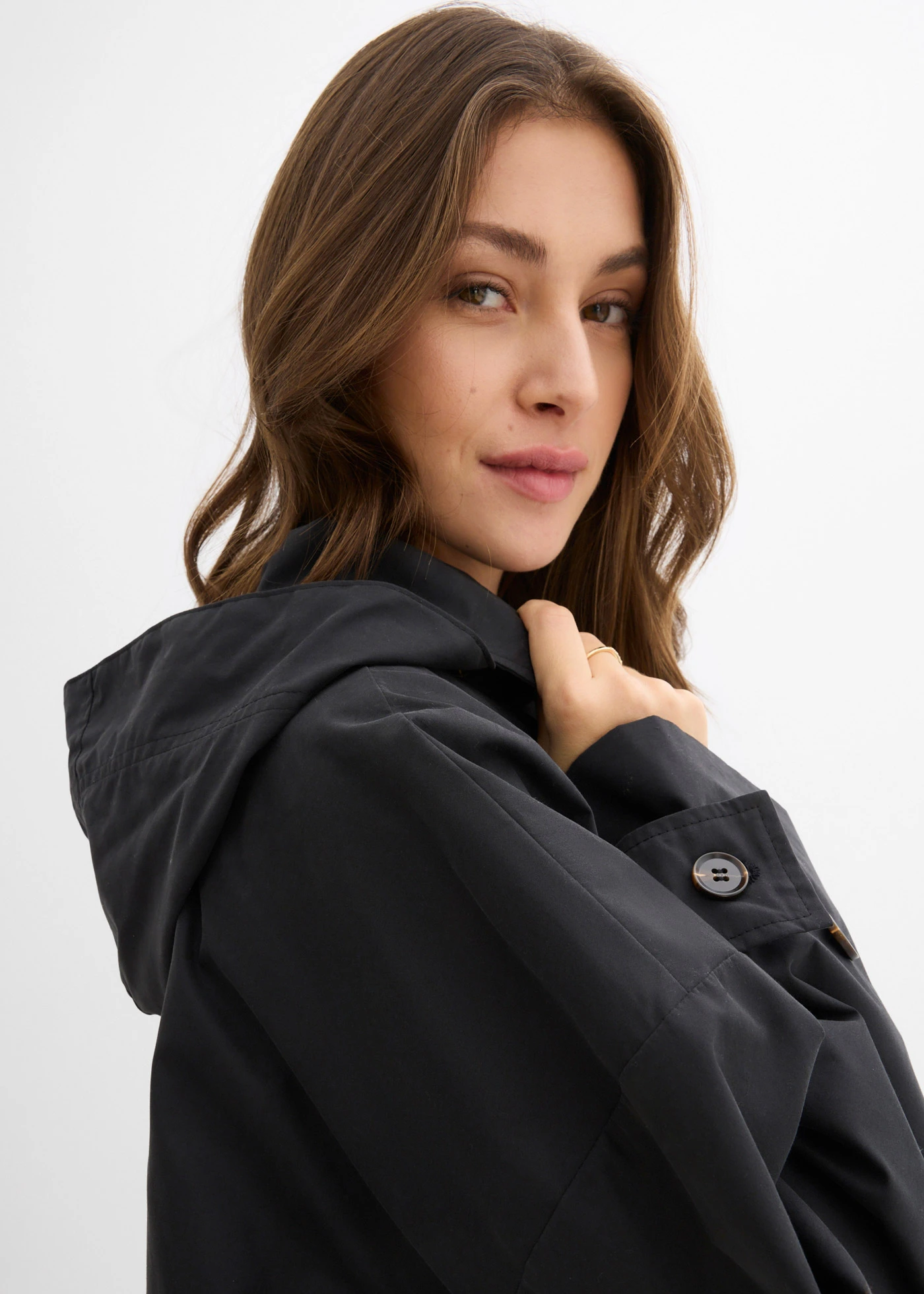 Geacă de primăvară/toamnă oversized • negru • magazin bonprix