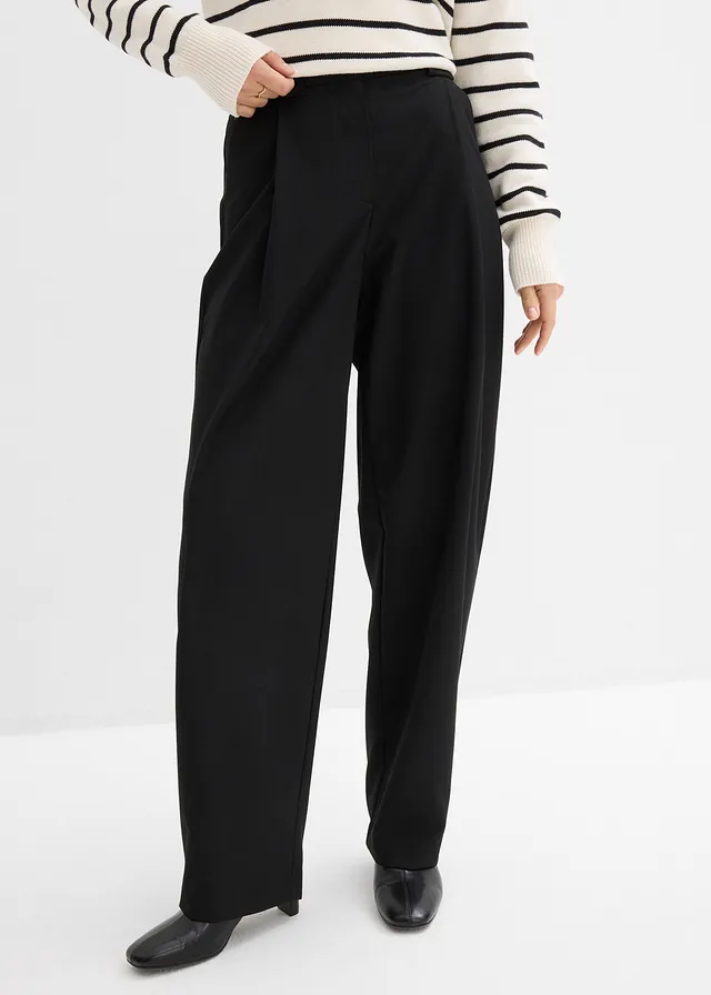 Pantalon barrel taille haute • noir • product-page.page-title-suffix