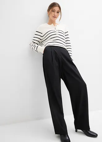 Pantalon barrel taille haute • noir • Boutique bonprix