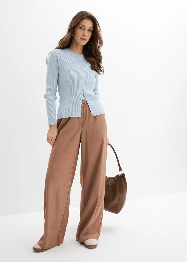 Gilet en maille fine, Couleur: bleu poudré
