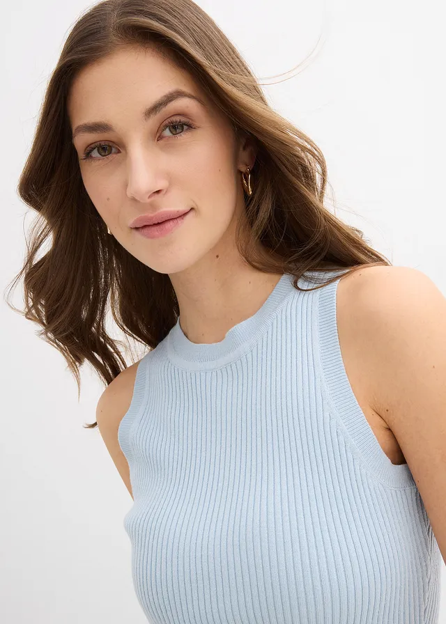 Top en maille • bleu poudré • product-page.page-title-suffix