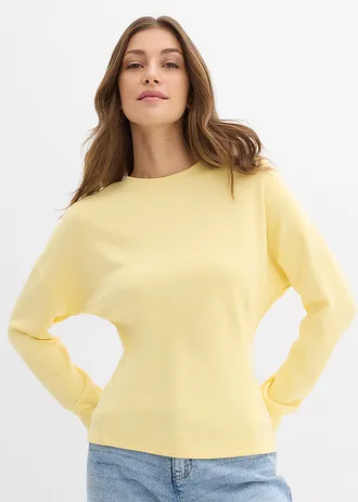 Getailleerde sweater • lichtgeel • bonprix online shop