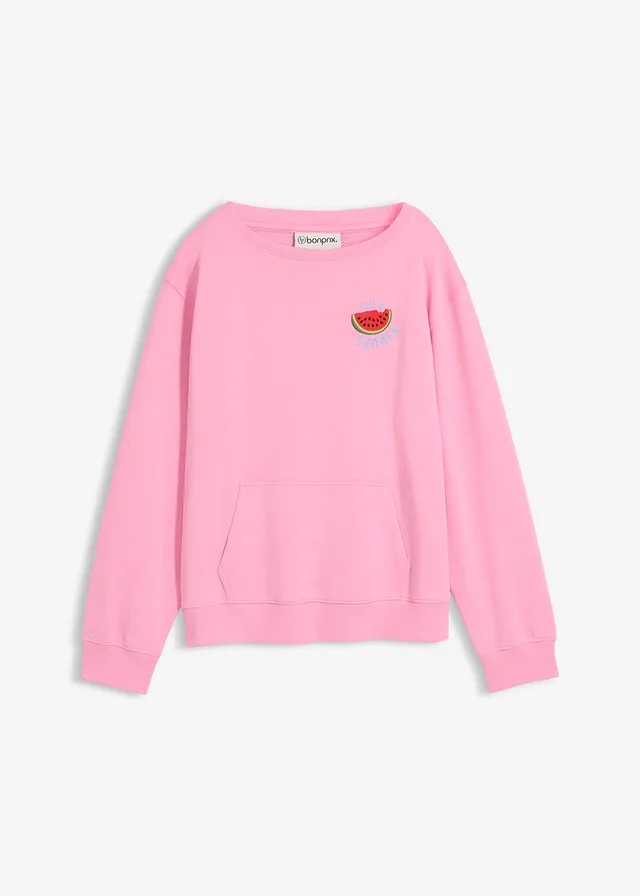 Sweater van puur katoen • roze • bonprix online shop